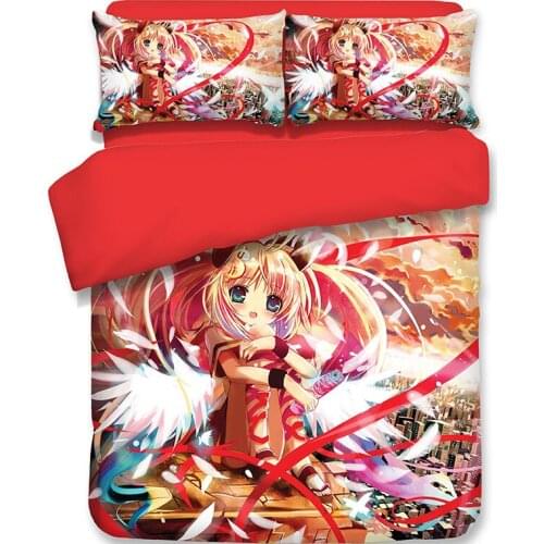 3D Anime Cardcaptor Sakura Print Bedding Set Duvet Covers Pillowcases NEW Comforter Bedding Sets Bedclothes Bed Linen 05