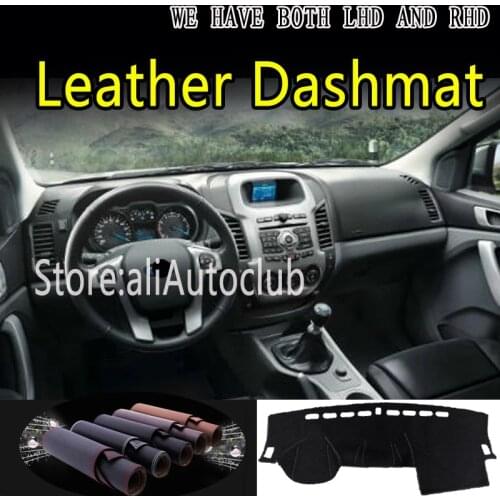 For Ford Ranger T6 20112012 2013 2014 2015 International Leather Dashmat Dashboard Cover Dash Mat Carpet Car Styling Accessories