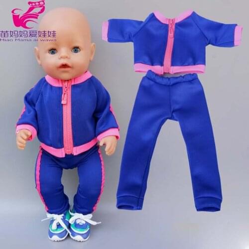 43cm new born Baby Doll sport suit 18 Inch American OG girl Doll jacket outfit doll accessories