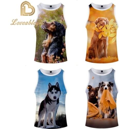 Cute Dogs 3d Printed Tank Top Men and Women Fashion Fitness Sleeveless Shirt Anime Singlet Bodybuilding Tank Tops Summer Vest