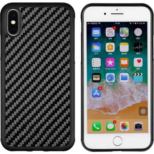 Mcase Luxury Business Anti-Skid for iPhone X Carbon Case Cover Ultra Thin Soft TPU Shockproof for iPhone 10 Carbon Fiber Case