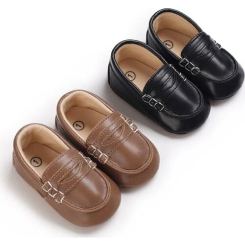 Baby Boys Girls Cute First Walkers Soft Anti-Slip Sole Pu Leather Crib Infant Toddler Sneakers 0-18M Moccasins