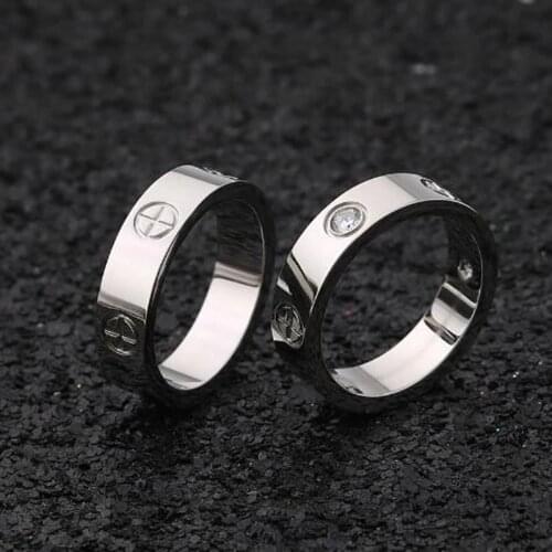 2020 Cross Stainless Steel Zircon Ring With Stone For Woman Girl For Men Couple Ring Wedding Ring