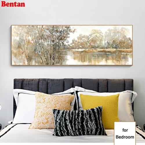 Full rhinestone diamond embroidery natural scenery trees and lakes diamond mosaic diamond painting cross stitch kit home decor