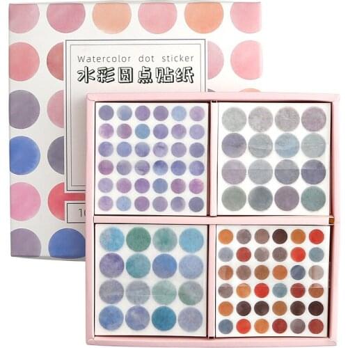 100 Sheets Circle Stickers Solid Round Dot Stickers Small Size Set 25 Type Stickers For Diy Decorative Diary Planner Scrapbook