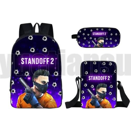New Mochila 3D Standoff 2 Backpack Men Zipper Rucksacks Notebook Shoulder Bag Schoolbag Pencil Case Women High Quality Travelbag
