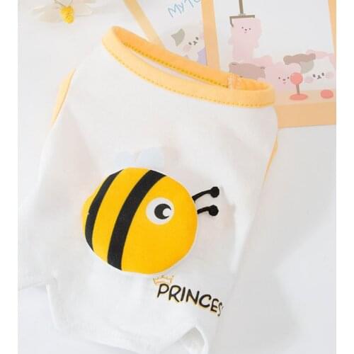 Pet clothes for small dogs cats spring summer Thin breathable vest T-shirt collar satchel cat dog clothing for chihuahua teddy