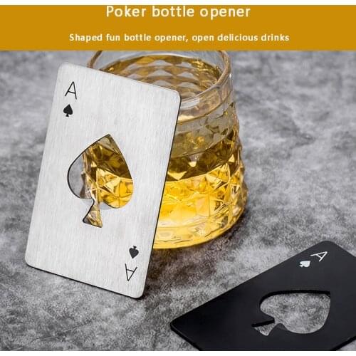 Key ring bottle opener Playing CARDS Ace of spades Beer bottle caps A bottle opener Personalized stainless steel Tool bar