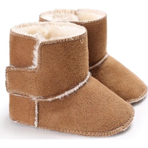 E&Bainel Warm Newborn Toddler Baby Booties For Winter Boots First Walkers Baby Girls Boys Shoes Soft Sole Fur Snow Booties