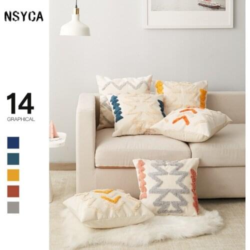 Pllow Decop Home Spring White Cushions Fashion Backrest Striped Flannel Pillow Leisure Home Office Cushions Home Decor 45*45cm