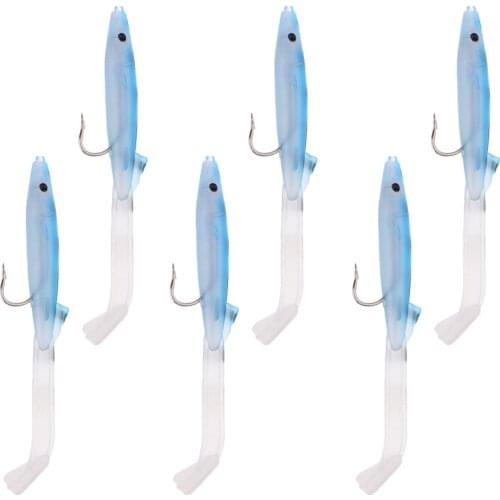 6pcs Eel Fishing Bait Artificial Bait Sea Fishing Lure Soft Fishing Lures Lifelike Simulation Artificial Lures