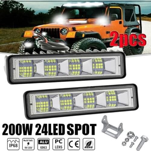 2pcs 6inch LED Work Light Spot Beam Bar Car SUV OffRoad Driving Fog Lamps