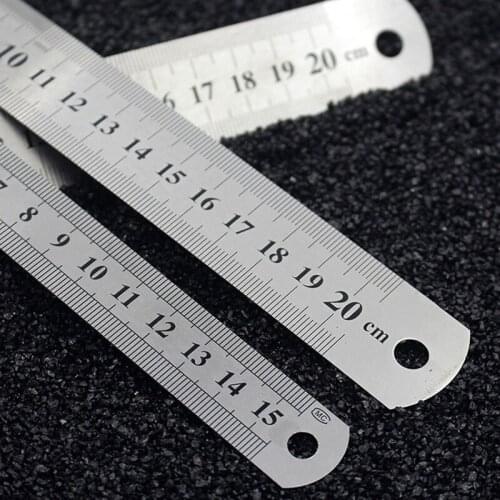 Sewing Foot Sewing 15cm 20cm 30cm Stainless Steel Metal Straight Ruler Ruler Tool Precision Double Sided Measuring Tool