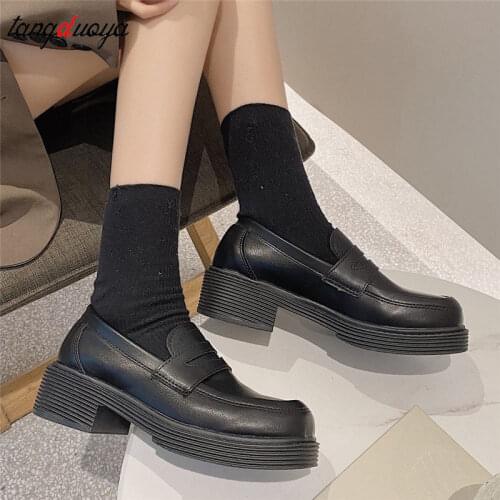 Japanese Student Shoes Girly Girl Lolita Shoes JK Commuter Uniform Shoes Loafer Low Heels Casual Shoes women shoes Mary Jane