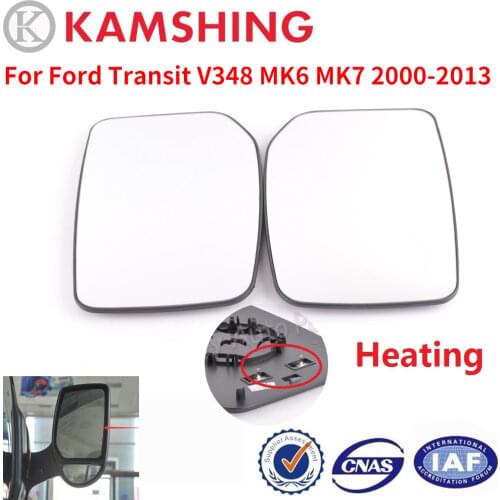 CAPQX For Ford Transit V348 MK6 MK7 2000-2013 With heating Left or Right Side Rearview Mirror Glass Rear view mirror Lens