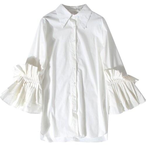 20200208 New style long sleeve blouse women Long shirts 18081-42