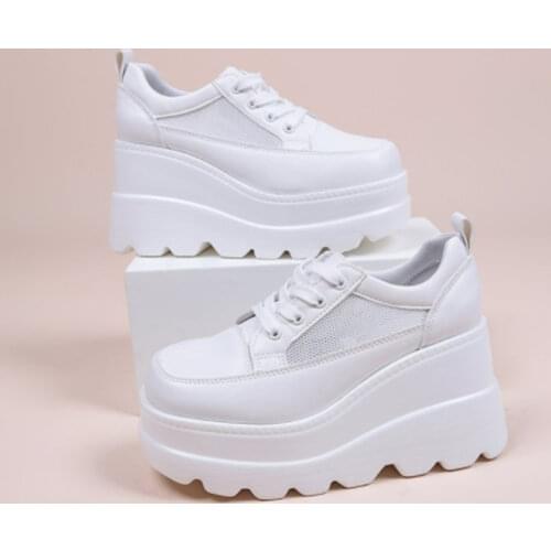 2021 Summer Women Chunky Sneakers Fashion Platform Snakers Ladies Brand Wedges Casual Shoes for Woman Mesh Sports Dad Shoes 8cm