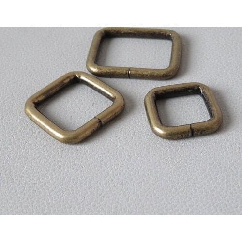 100Pcs/Lot Metal Buckle Handbag Bag Backpack Straps Belt Loop Hardware Rectangle Square Ring Clasp Dog Leads Leash Accessory