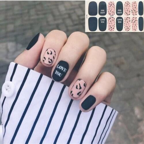 2020 Fashion Leopard Designs Valentine Love Nail Polish Art Stickers Patch DIY Manicure Nail Decoration Tools for Ladies DA137