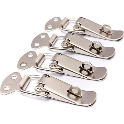 4pcs Stainless Steel Spring Loaded Toggle Box Trunk Catches Hasps Clamps