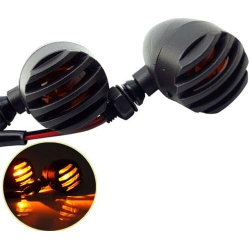 4 X Motorcycle Turn Signal Light Light Bullet Steel Motorbike Flashers for Cruiser for Harley Davidson Cafe Racer