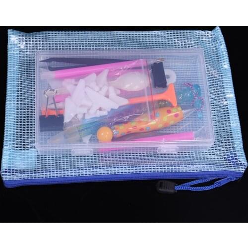 43pcs DIY Craft Accessories Set 5D Diamond Painting Tools Kit Crystal Rhinestones Pick Up Storage Box for DIY Fixing Placer Tool