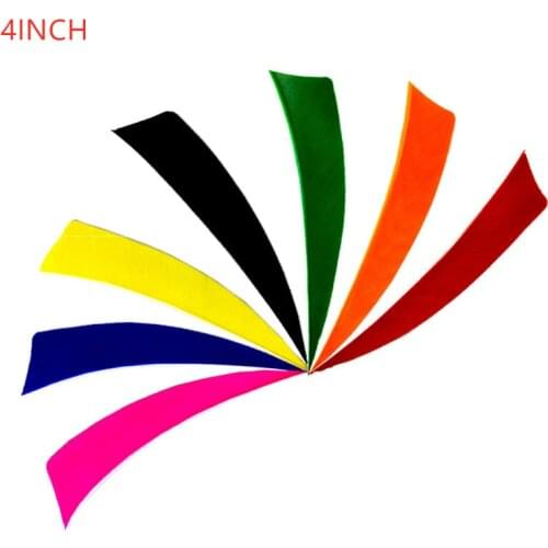 50Pcs 4 inch Shield Shape Turkey Feather 4‘’ Arrow Archery Hunting Fletching for DIY Shooting Real Feaher