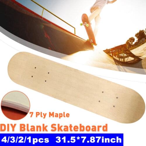 8inch 8-Layer Maple DIY Blank skateboard Double Concave Natural Skate Deck Board Skateboards Deck Wood Maple Longboard