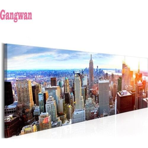 Abstract City Building Full Diamond Embroidery Diy Diamond Painting Cross Stitch Needlework Square round Diamond Mosaic large