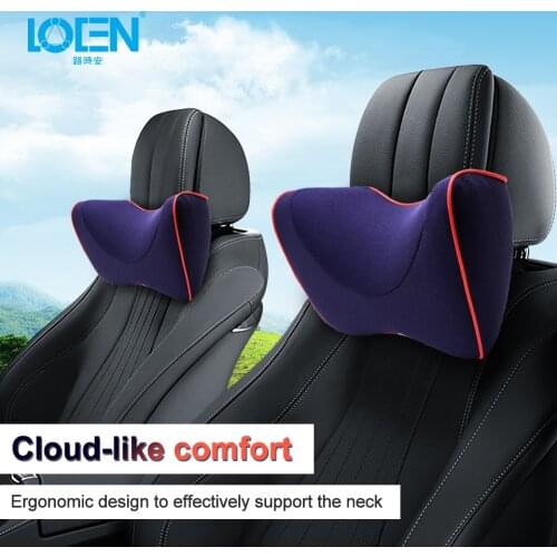 Car Seat Chair Back Massage Lumbar Support Neck Pillow Headrest Waist Cushion Pad For Office Black/Brown/Beige/Blue/Gray