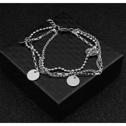 Kpop Jimin Bracelet Three Layer Bracelet for Women Men Stainless Steel Jewelry bangtan korean for boys