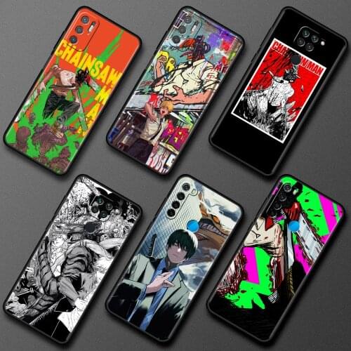 Case For Xiaomi Redmi Note 10 9 8 Pro 9S 10S 7 8T 9A 9C 9T 8A 7A 6A K40 Soft Silicone Phone Cover Fundas Chainsaw Man Shell Capa