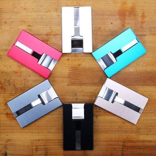 High Quality Travel Credit Card Holder Stainless Steel Business Card Case for Men and Women RFID Metal ID Card Holder Wallet