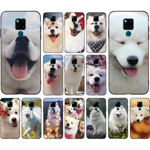FHNBLJ Lovely Samoyed Dog Phone Case for Huawei Mate 20 10 9 40 30 lite pro X Nova 2 3i 7se