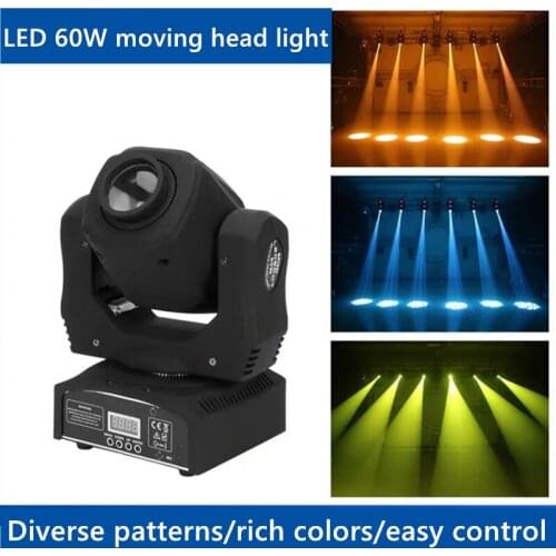 Good Effect 3 prisms rotate mini 60W Led disco images Moving Head good Use for Home Party Disco KTV Night Club Dance