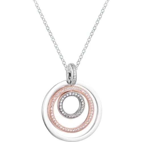 Circle Collier Long Chain Best Friend Female Body Choker Daughter Wedding 100% Real Silver S925 Sterling Necklace for Women