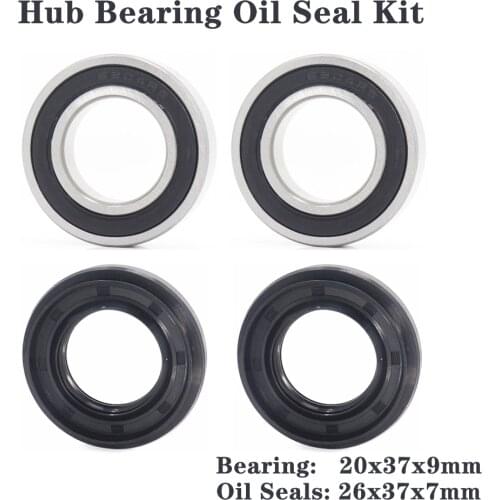 Motorcycle Front Rear Wheel Hub Bearing Oil Seal Kit 6904RS 26*37*7 Motorcycle Part Oil Seal Gasket TC 26*37*7 Type Set