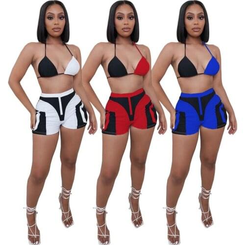 Echoine Women Summer Sexy Two Piece Set 3d Geometry Print Clothing Suits for Party Nigh Club Unique Aesthetic Female Beachwear