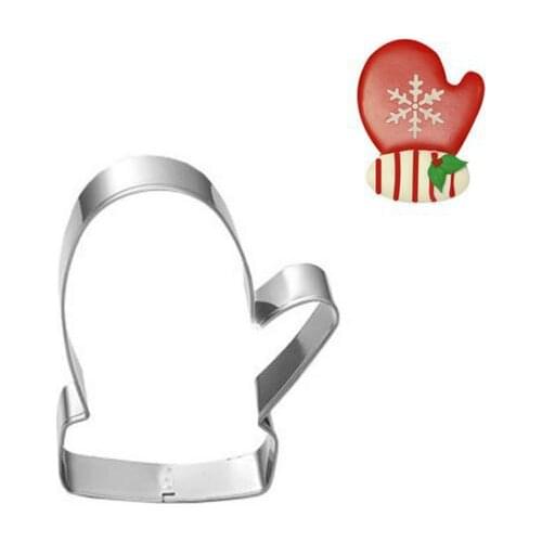 Stainless steel creative cookie cutter cake cutting Christmas gloves