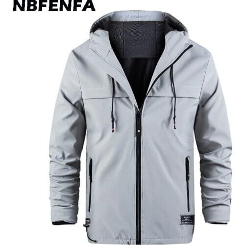 Men Jackets Bomber Coats Solid Autumn Spring Jacket Hooded Male Clothing Brand Windbreaker Outwears Casual Sport Coat LA342