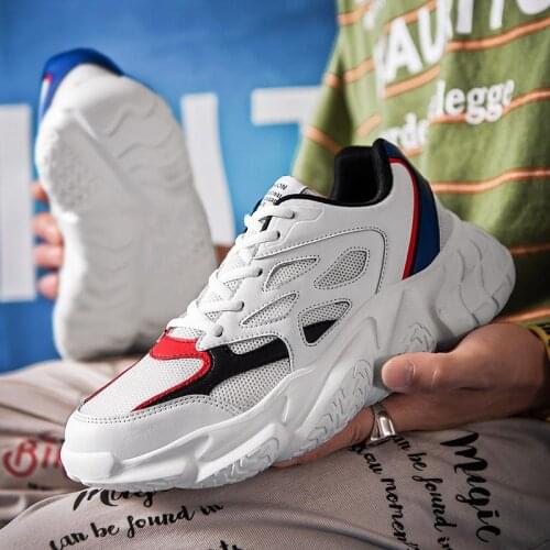 Summer Massive Mens Sneakers Mens Sport Shoes Mens White Sports Shoes Breathable Running Shoes Male Tennis Footwear GMA-0982