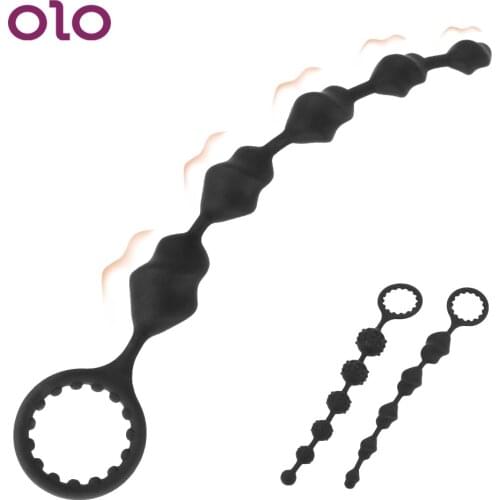 OLO Small Anal Beads Balls Silicone Anal Plug Butt Plug Adult Anus Masturbation Prostata Massage Sex Toys for Woman Man