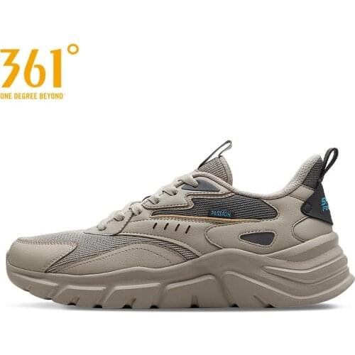 361 Degrees Mens Sneakers 2021 New Splicing Casual Mesh Breathable Retro Cultural Walking Shoes W672136772