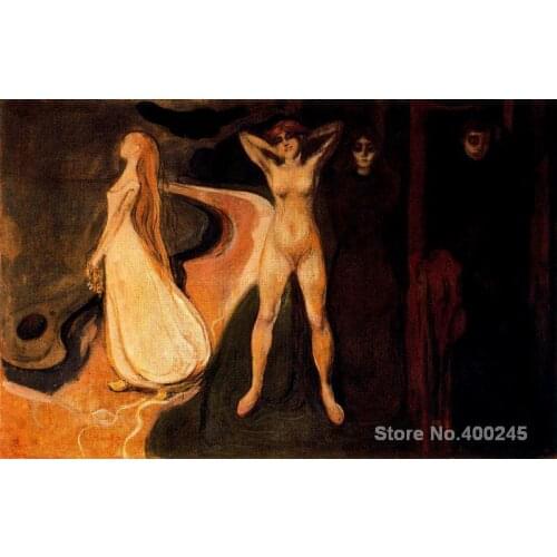 Wall art The Three Stages of Woman (Sphinx) Edvard Munch Paintings Hand painted High quality