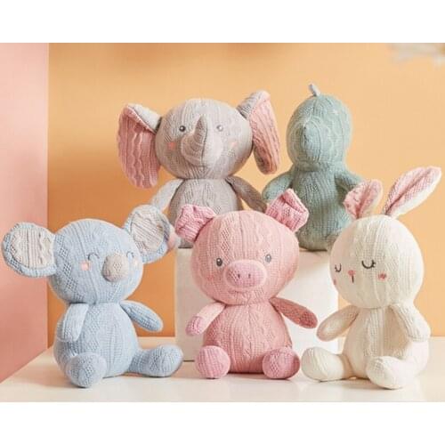 New Sale Creative 20CM Handcrafted High Quality Super Soft Stuffed Knitted Animals Dolls Children Toys For Kids Gifts