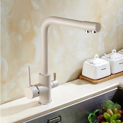 New arrival high quality brass material high temperature panting single lever kitchen faucet sink tap with direct drinking pipe