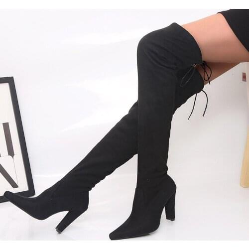 Faux Suede Slim Boots Sexy over the knee high heel women fashion winter thigh high boots shoes woman C268