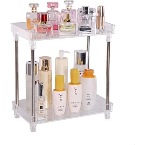 Bathroom Shelves Stainless Steel Free Perforation Toiletries Rack Cosmetic Desktop Storage
