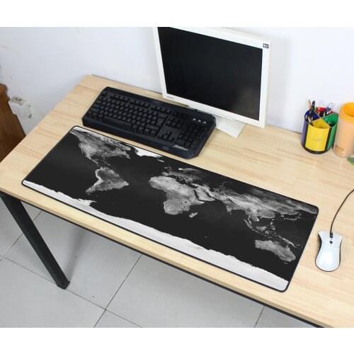 Cheapest mousepads Gaming mousepad world map 90x30cm DIY HD print Large mouse pad gamer with edge locking office desk mats