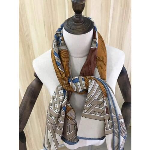 2021 new arrival autumn spring classic brown 140*140 cm colorful scarf 65% cashmere 35% silk scarf wrap for women lady girl